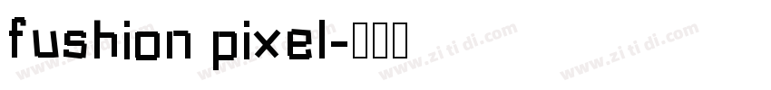 fushion pixel字体转换